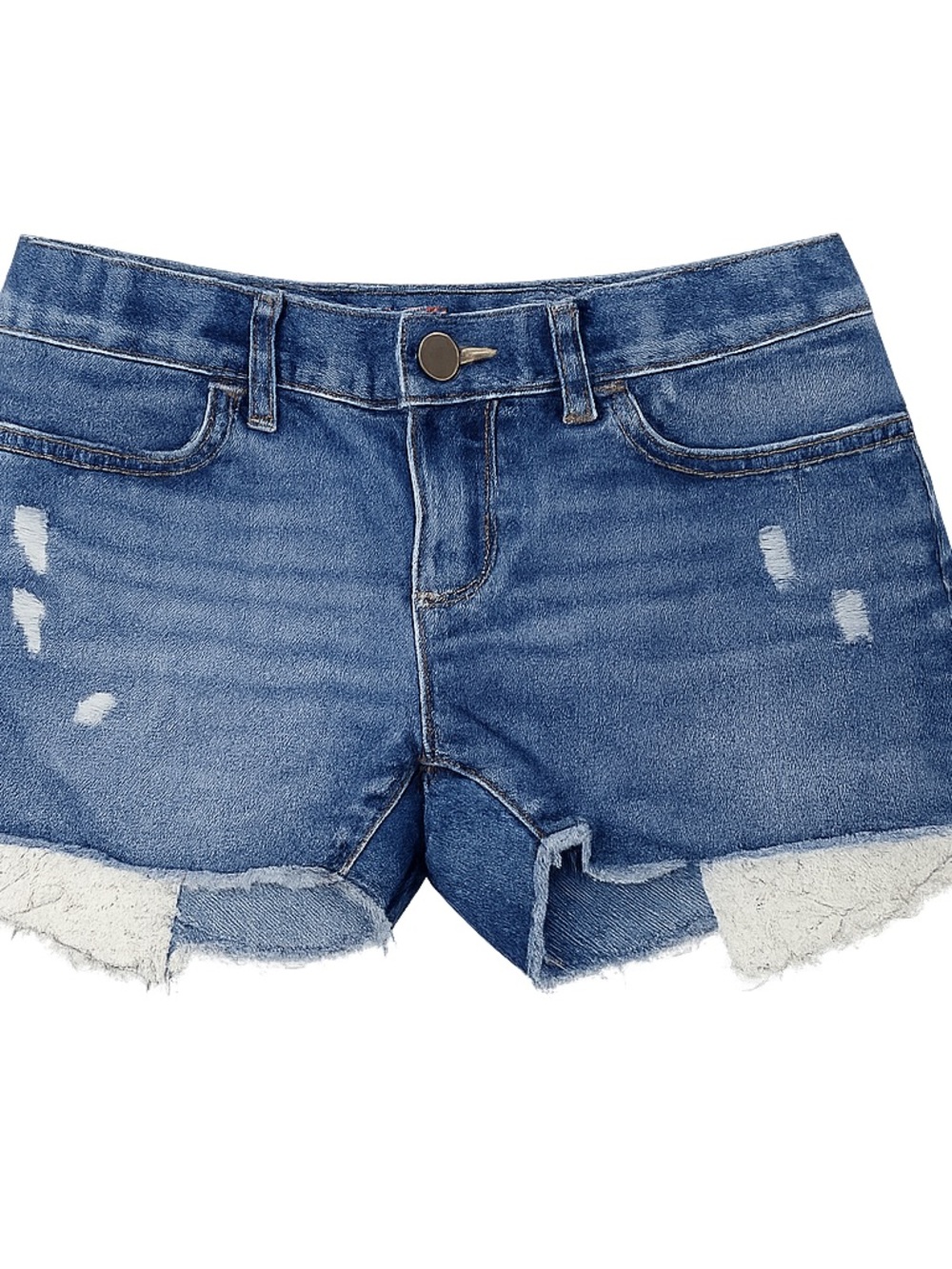 The Children's Place Blue Denim Shorts with Lace Trim Size 6x/7